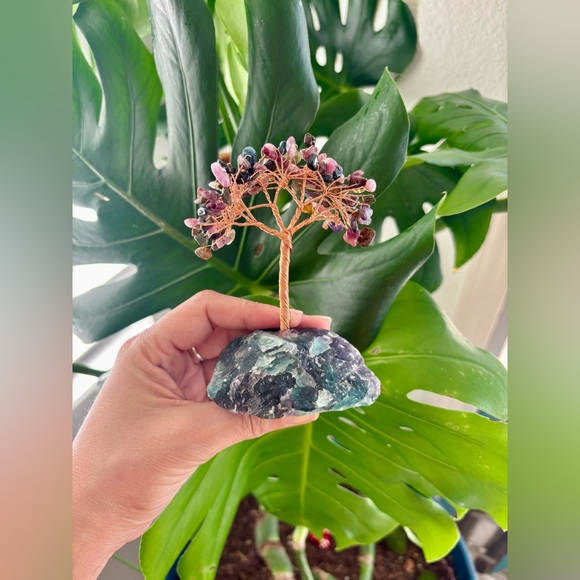 Watermelon Tourmaline & Fluorite Tree - Picture 4 of 5